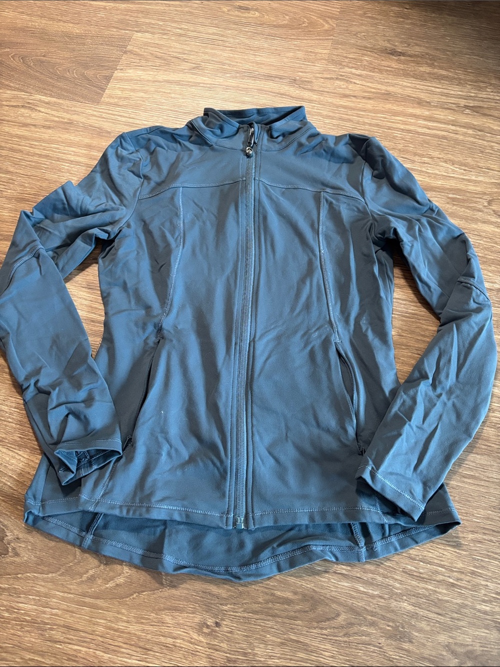 Women's Dark Grey Blue Full-Zip Active Jacket small